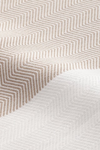 Fouta de plage  -  90 x 180 cm - Beige et blanc