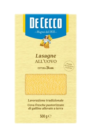 12 x Placas de lasaña al huevo - 0,5 kg