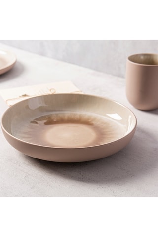 6 platos hondos de gres - 22 cm