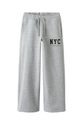 Pantalón de algodón orgánico - Gris jaspeado - Name It