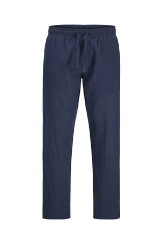 Pantalón de chándal de algodón orgánico y lino - Azul marino - Jack&Jones Junior