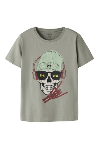Camiseta regular fit de algodón orgánico - Verde - Name It