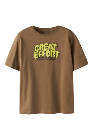 Camiseta de algodón orgánico - Marrón - Name It