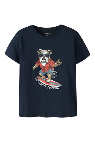 Camiseta de algodón orgánico - Azul marino - Name It