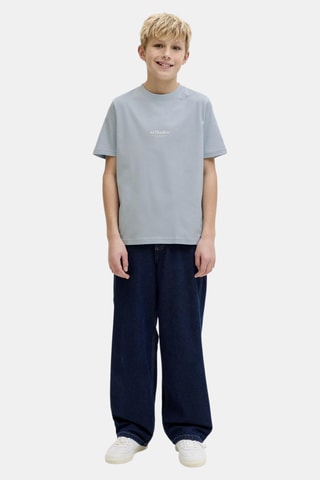 Camiseta de algodón orgánico - Celeste - Jack&Jones Junior