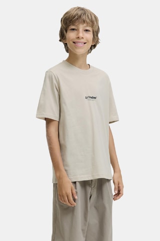 Camiseta de algodón orgánico - Beige - Jack&Jones Junior