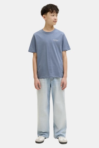 Camiseta de algodón orgánico - Azul claro - Jack&Jones Junior