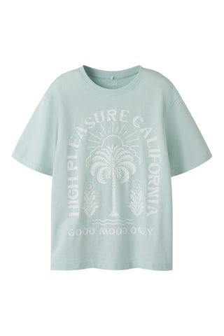Camiseta de algodón orgánico - Verde agua - Name It
