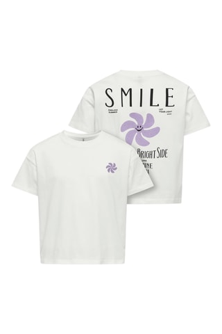 Camiseta de algodón orgánico - Blanco - Only