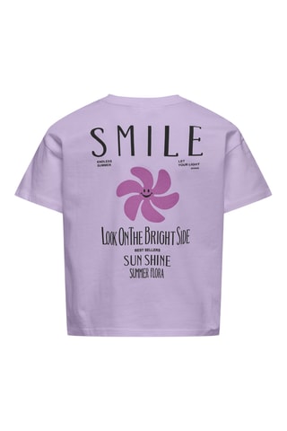Camiseta de algodón orgánico - Violeta - Only