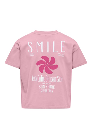 Camiseta de algodón orgánico - Rosa - Only