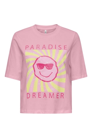 Camiseta de algodón orgánico - Rosa - Only