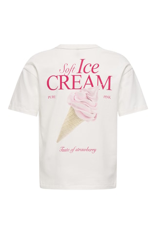 Camiseta de algodón orgánico - Blanco - Only