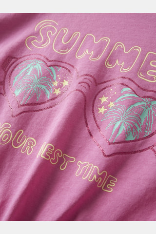 T-shirt noué en coton biologique - Rose - Name It