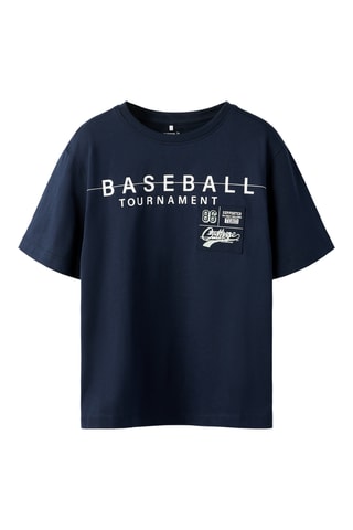 Camiseta de algodón orgánico - Azul marino - Name It