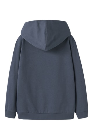 Sudadera de algodón orgánico con capucha - Índigo - Name It