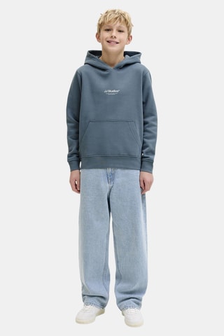 Sudadera de algodón orgánico con capucha - Azul cobalto - Jack&Jones Junior