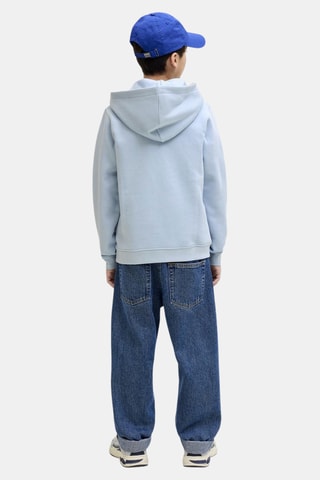Sudadera de algodón orgánico con capucha - Celeste - Jack&Jones Junior