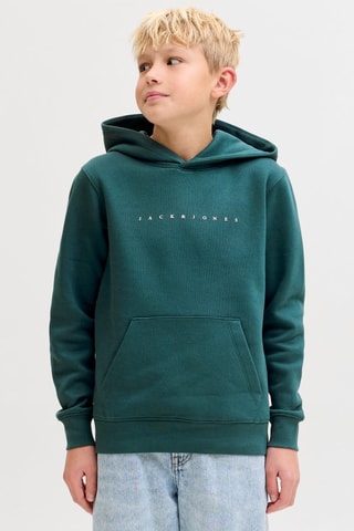 Sudadera de algodón orgánico - Verde oscuro - Jack & Jones
