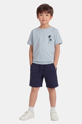 Short de algodón orgánico - Azul marino - Name It