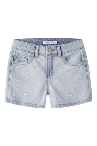 Short vaquero de algodón orgánico - Azul claro - Name It