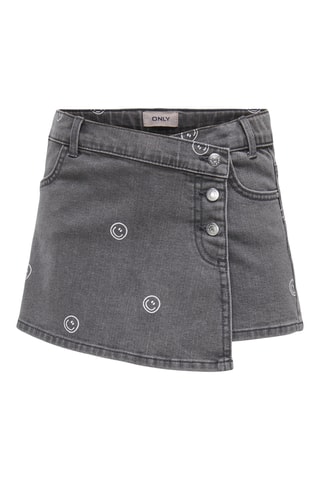 Falda pantalón vaquera Smiley - Gris claro - Only