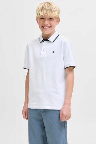 Polo regular fit de algodón orgánico -  Blanco