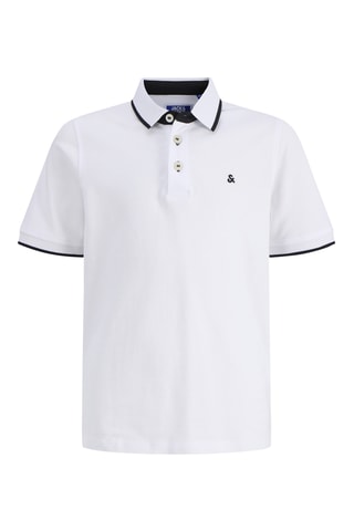 Polo regular fit de algodón orgánico -  Blanco