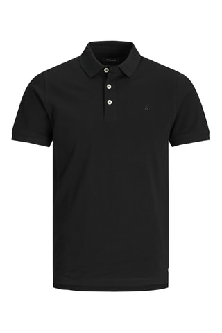 Polo regular fit de algodón orgánico -  Negro