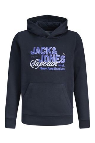 Sudadera de algodón orgánico con capucha -  Azul
