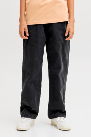 Pantalón wide leg de tiro alto de algodón orgánico - Jack & Jones -  Negro