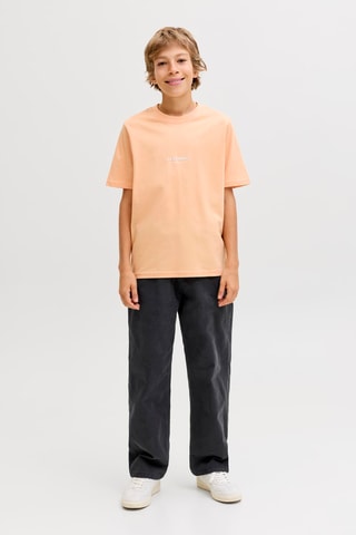 Pantalón wide leg de tiro alto de algodón orgánico - Jack & Jones -  Negro