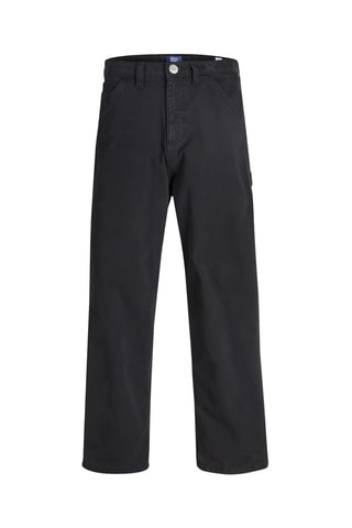 Pantalón wide leg de tiro alto de algodón orgánico - Jack & Jones -  Negro