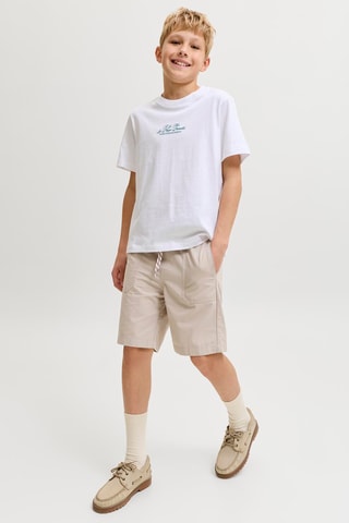 Bermudas regular fit de tiro alto de algodón orgánico - Jack & Jones -  Beige