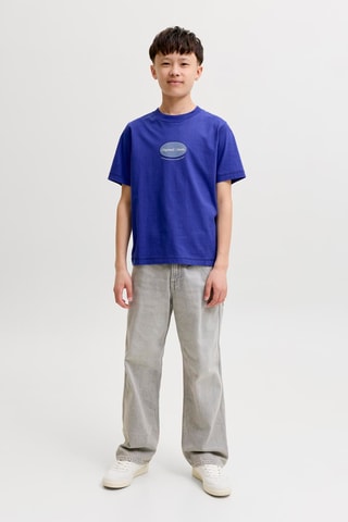 Camiseta relaxed fit de algodón orgánico -  Azul rey