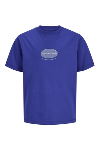 Camiseta relaxed fit de algodón orgánico -  Azul rey