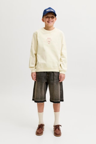 Sudadera de algodón orgánico - Jack & Jones -  Blanco