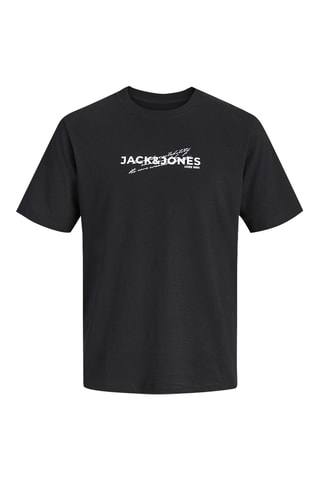 Camiseta regular fit de algodón orgánico -  Negro