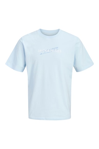 Camiseta regular fit de algodón orgánico -  Celeste