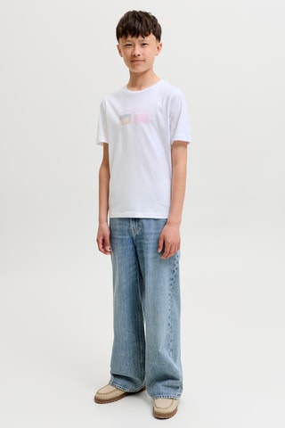 Camiseta regular fit de algodón orgánico - Jack & Jones -  Blanco