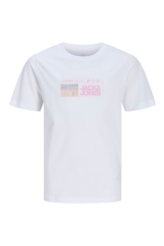 Camiseta regular fit de algodón orgánico - Jack & Jones -  Blanco
