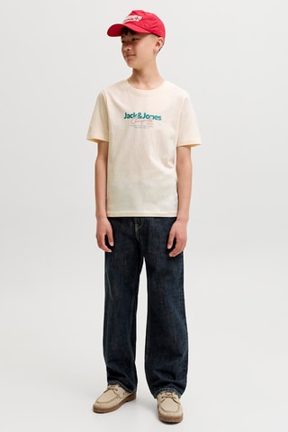 Camiseta regular fit de algodón orgánico - Jack & Jones -  Blanco