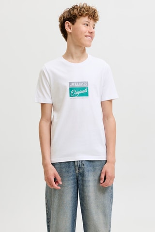 Camiseta regular fit de algodón orgánico - Jack & Jones -  Blanco