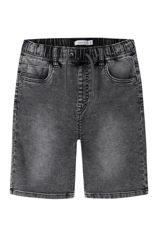 Bermudas jogger vaqueras -  Gris claro
