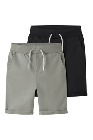 2 shorts regular fit -  Negro y gris claro
