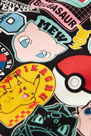 Camiseta regular fit Pokemon -  Negro
