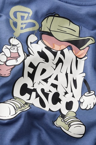 Camiseta relaxed fit de algodón orgánico -  Índigo
