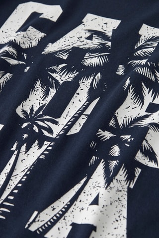 Camiseta relaxed fit de algodón orgánico -  Azul marino