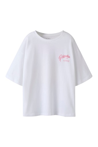 Camiseta relaxed fit de algodón orgánico -  Blanco