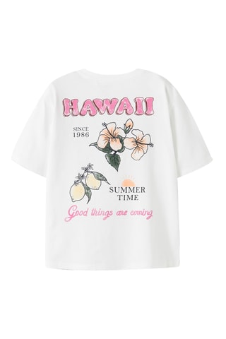 Camiseta relaxed fit de algodón orgánico -  Blanco